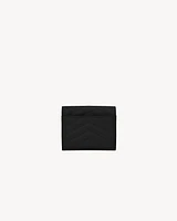 CASSANDRE MATELASSÉ compact tri fold wallet in grain de poudre leather