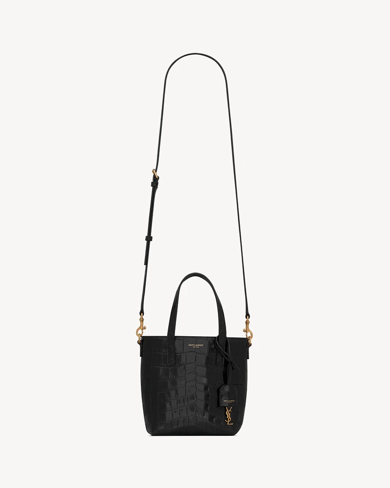 Mini toy   shopping Saint Laurent IN CROCODILE-EMBOSSED LEATHER