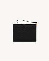 ENVELOPE FLAP pouch in MIX MATELASSÉ GRAIN DE POUDRE LEATHER