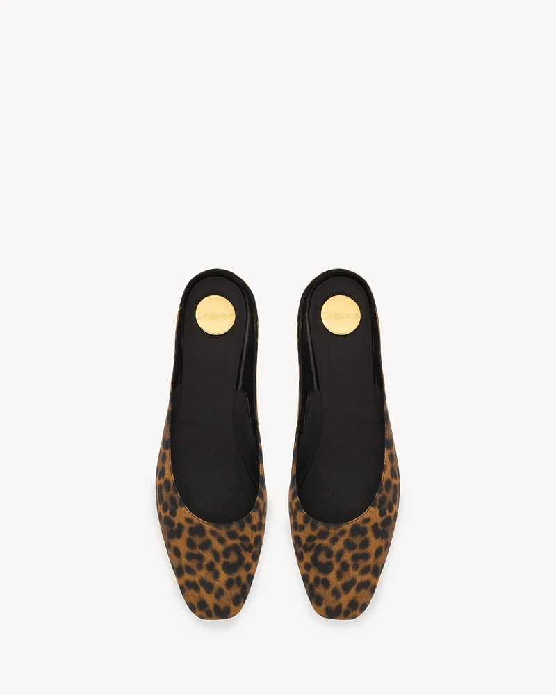 LIDO slip-ons leopard grosgrain
