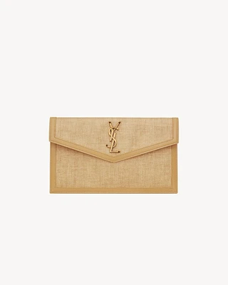 UPTOWN pouch in micro raffia
