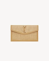 UPTOWN pouch in micro raffia