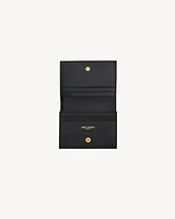 CASSANDRE MATELASSÉ FLAP CARD CASE IN LAMBSKIN