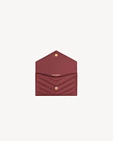 CASSANDRE MATELASSÉ FRAGMENTS FLAP CARD CASE IN LAMBSKIN