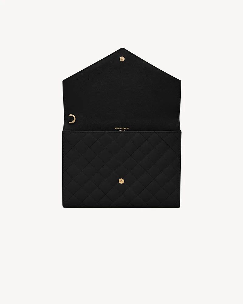 ENVELOPE FLAP pouch in MIX MATELASSÉ GRAIN DE POUDRE LEATHER