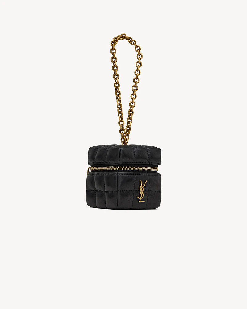 CASSANDRE MATELASSÉ CARRÉ mini cube on chain in lambskin