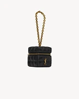 CASSANDRE MATELASSÉ CARRÉ mini cube on chain in lambskin