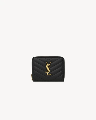 CASSANDRE MATELASSÉ compact zip-around wallet in lambskin