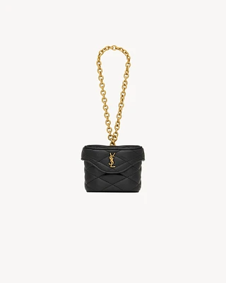 JUNE box bag charm in lambskin