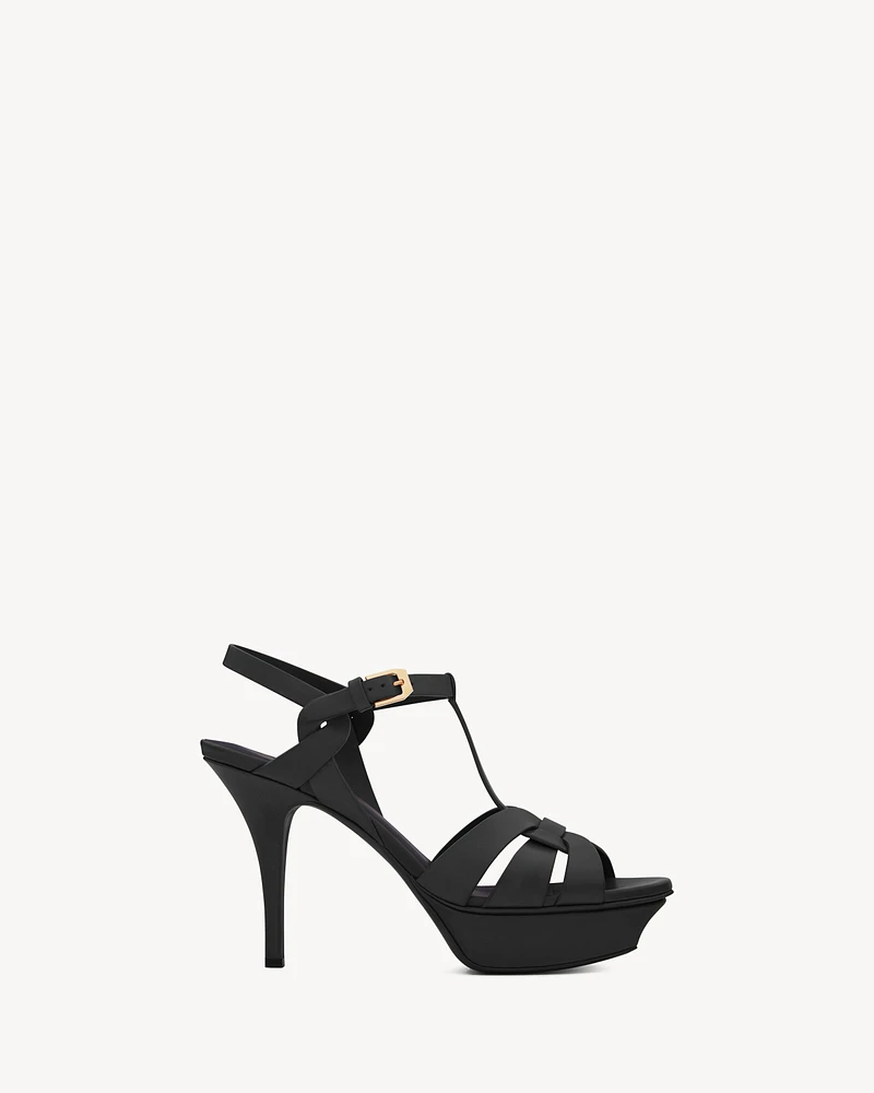 TRIBUTE platform sandals smooth leather