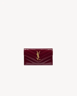 CASSANDRE MATELASSÉ FRAGMENTS flap card case in patent leather