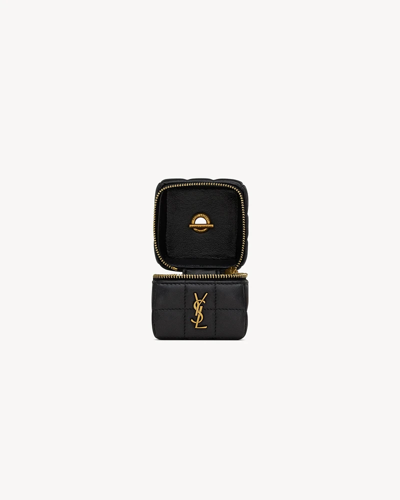 CASSANDRE MATELASSÉ CARRÉ mini cube on chain in lambskin