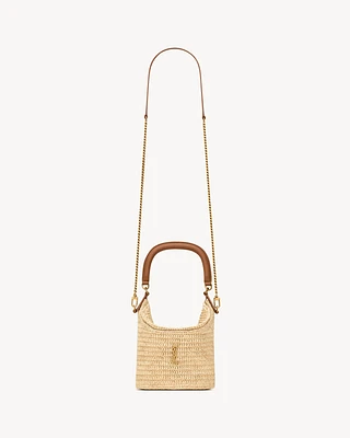 GABY bucket bag in raffia