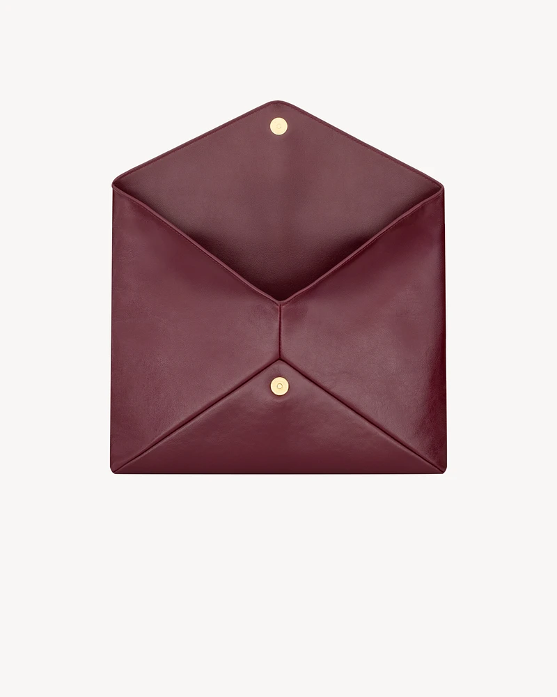 CASSANDRE large envelope pouch in shiny leather