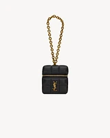 CASSANDRE MATELASSÉ CARRÉ mini cube on chain in lambskin