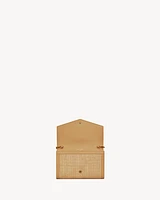 UPTOWN chain wallet in micro raffia