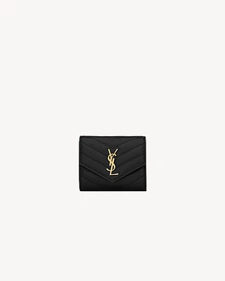 CASSANDRE MATELASSÉ MULTI-FOLDED WALLET IN GRAIN DE POUDRE LEATHER