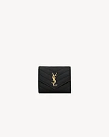 CASSANDRE MATELASSÉ MULTI-FOLDED WALLET IN GRAIN DE POUDRE LEATHER