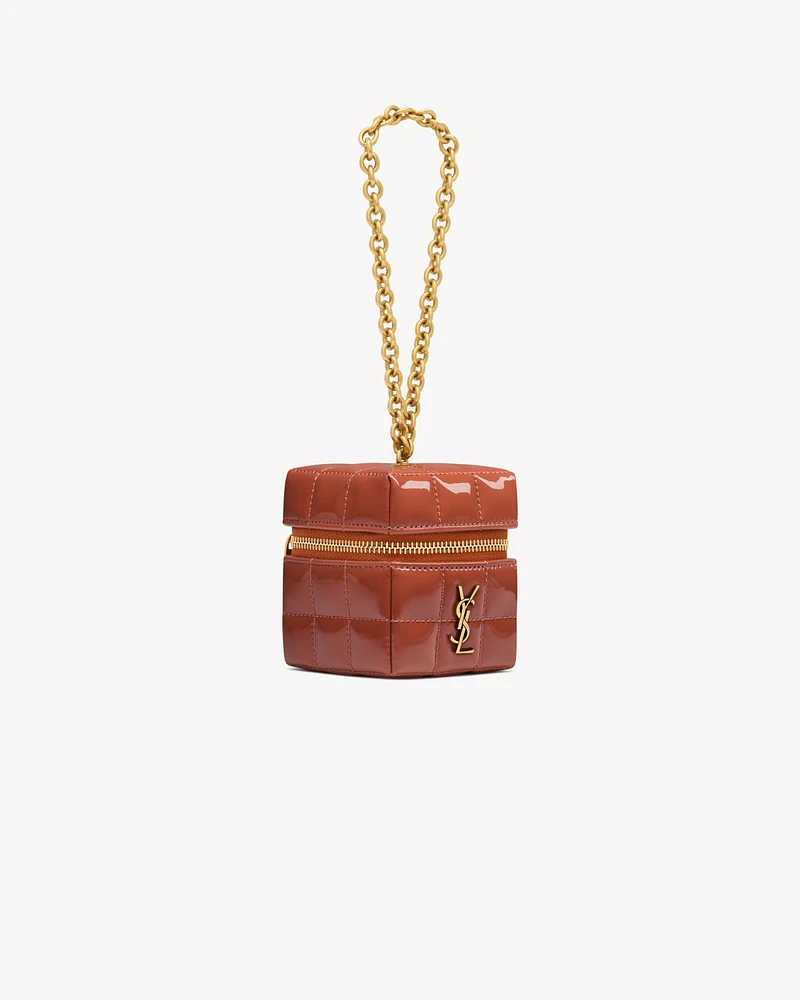 CASSANDRE MATELASSÉ CARRÉ mini cube in patent leather