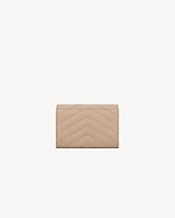 CASSANDRE MATELASSÉ SMALL ENVELOPE WALLET IN GRAIN DE POUDRE LEATHER