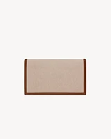 UPTOWN pouch in canvas and smooth leather
