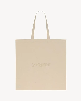 OVERSIZED SAINT LAURENT TOTEBAG IN BRUSHED COTTON