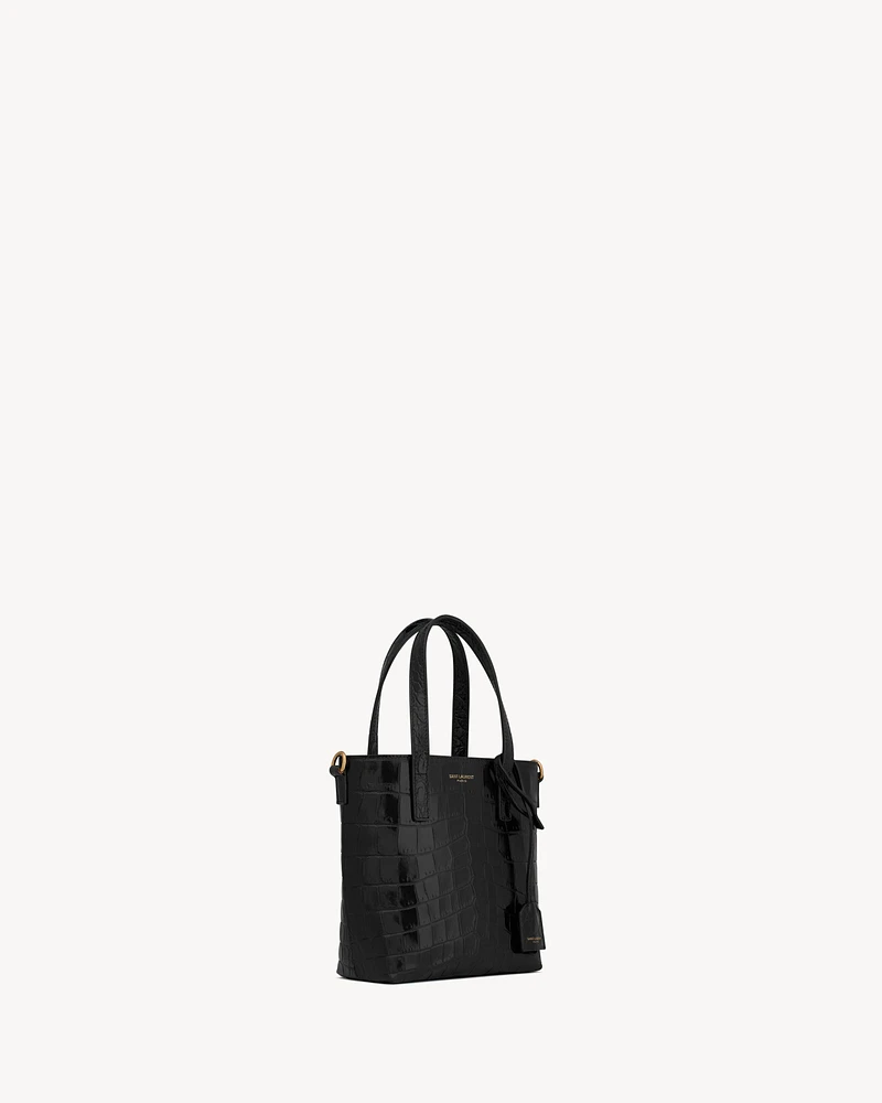 Mini toy   shopping Saint Laurent IN CROCODILE-EMBOSSED LEATHER