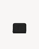 CASSANDRE MATELASSÉ compact zip around wallet in grain de poudre leather