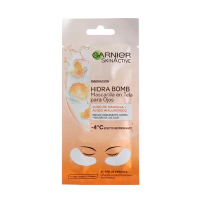 Mascarilla Facial en tela para ojos anti arrugas con naranja