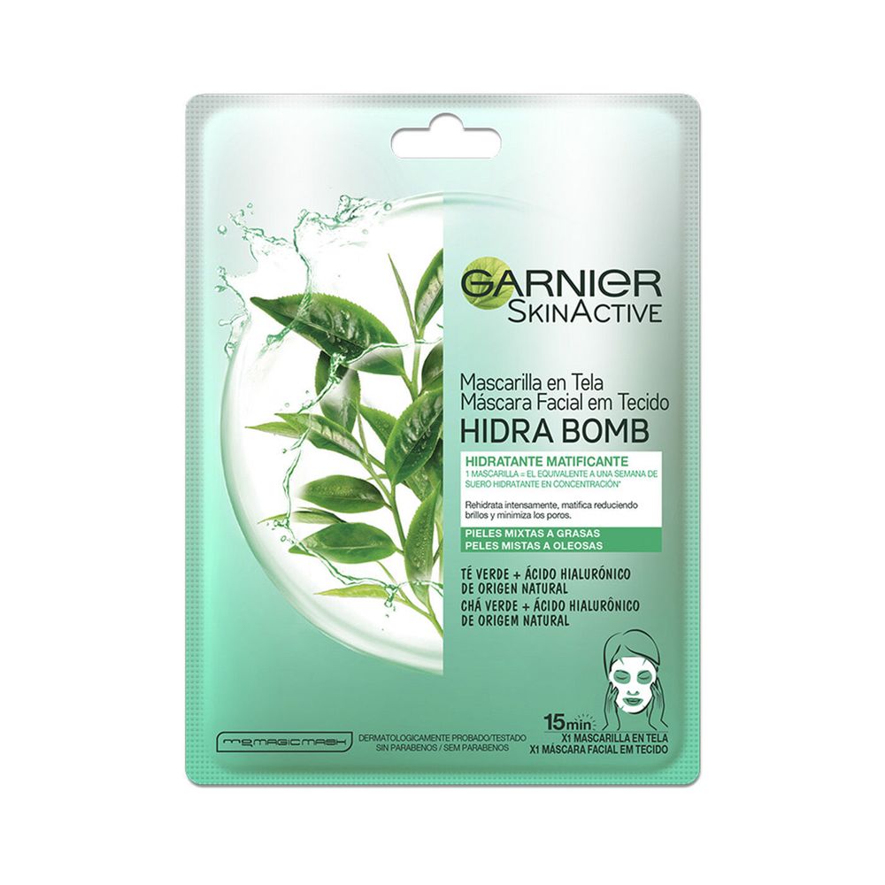 Mascarilla Facial en tela Matificante Hidrabomb Garnier