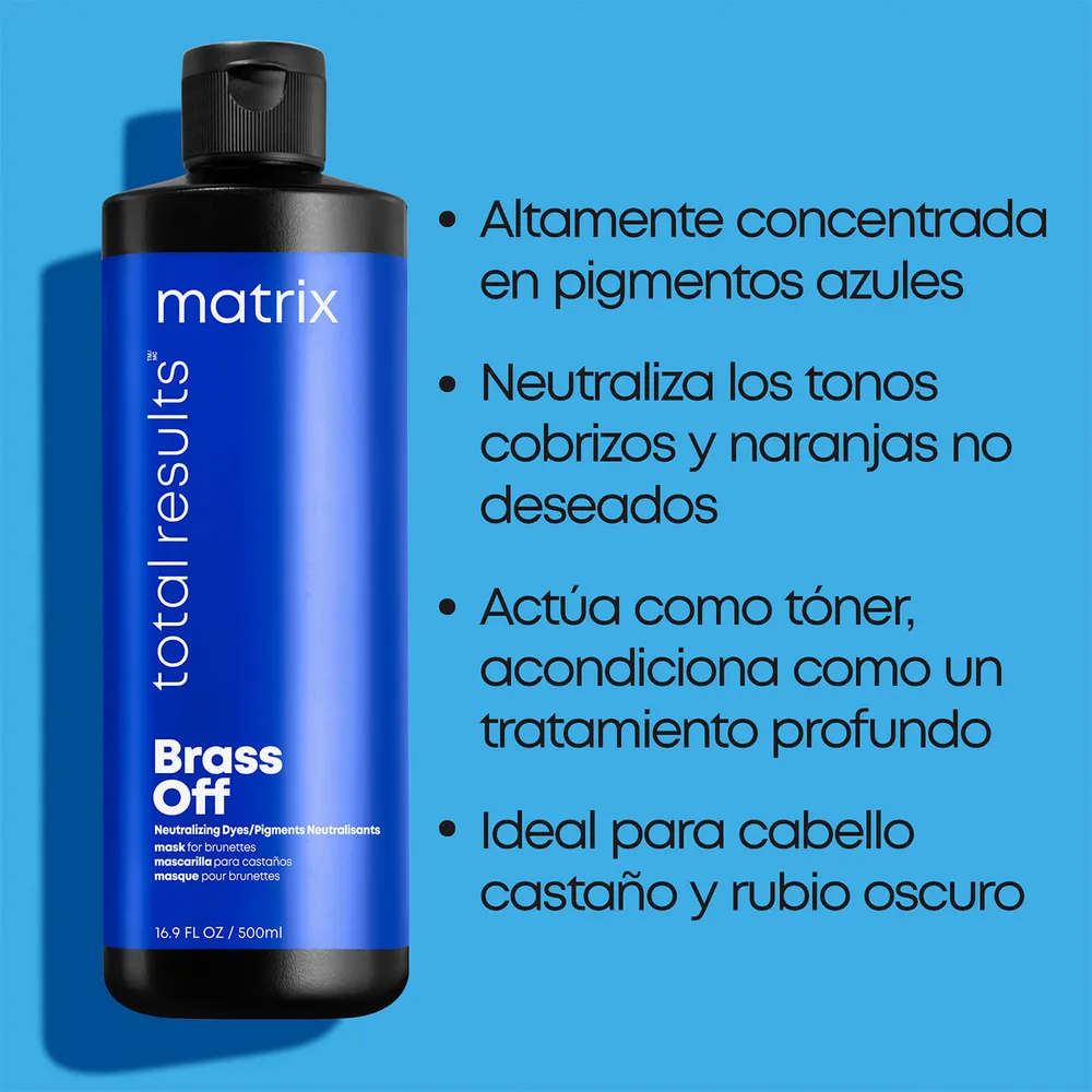 Mascarilla matizadora Total Results  Brass Off 500ml