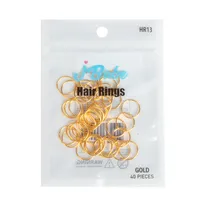 Argollas decoración de cabello 40pc gold