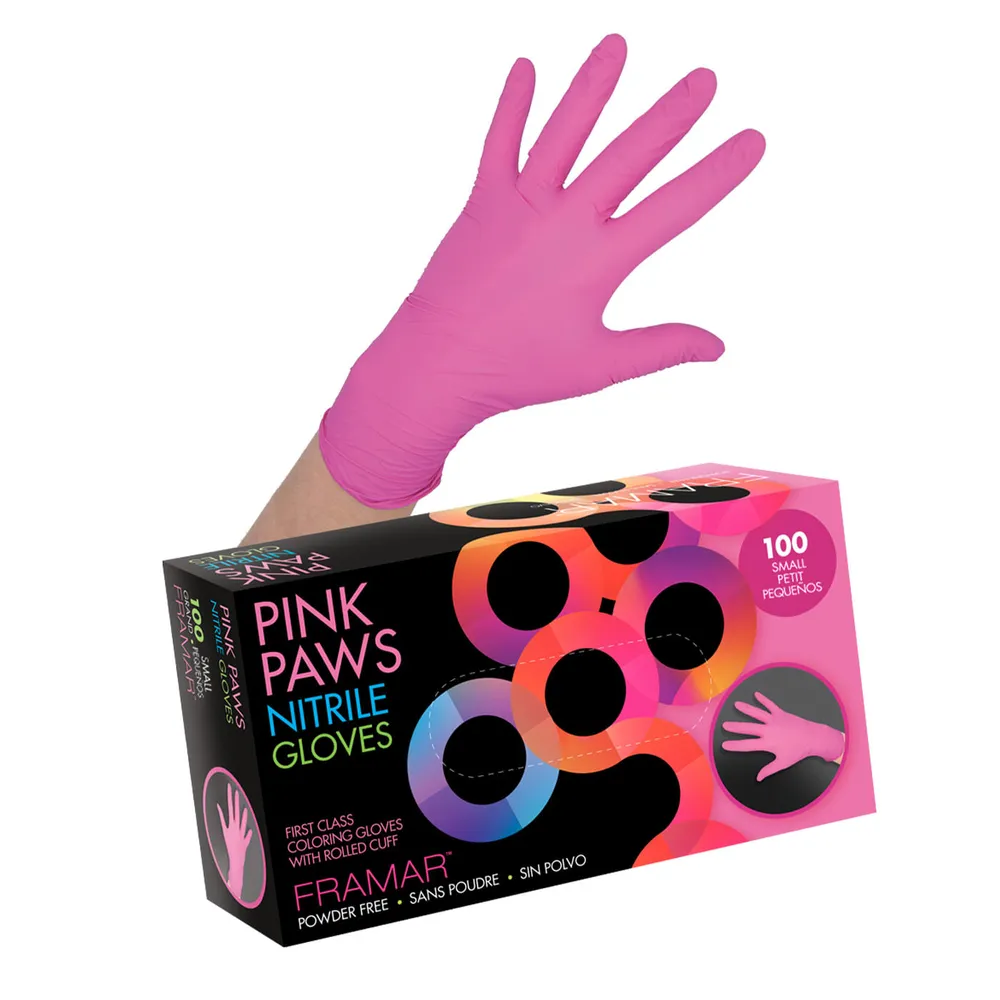 Guantes Chicos Pink Paws Nitrile