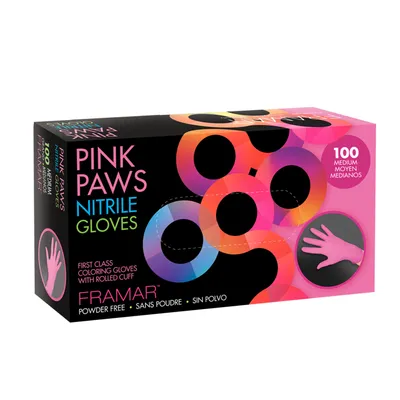 Guantes Medianos framar Pink Paws Nitrile