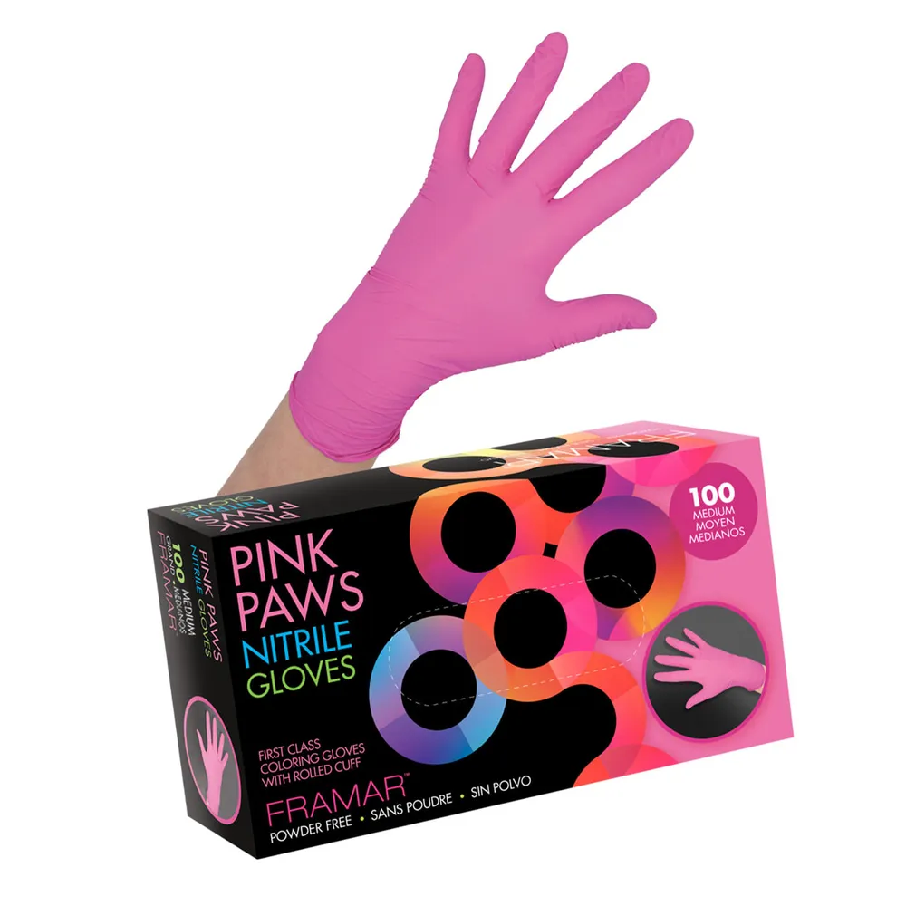 Guantes Medianos framar Pink Paws Nitrile