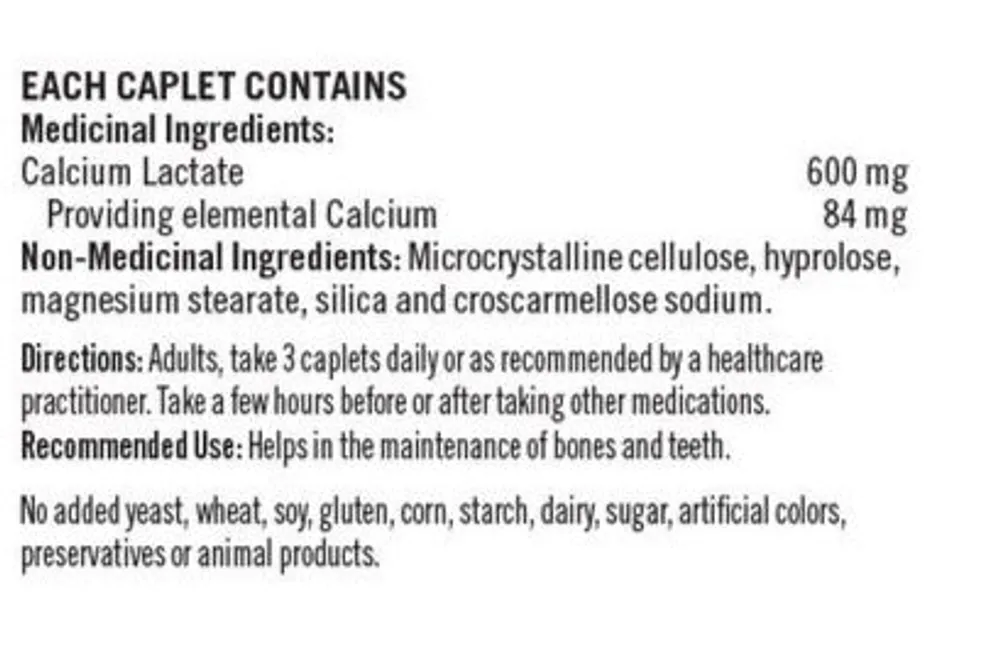 Calcium Lactate 600mg