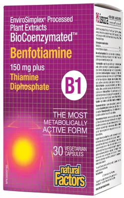 BioCoenzymated Benfotiamine B1 150 mg plus Thiamine Diphosphate, BioCoenzymated