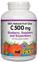 C 500 mg 100% Natural Fruit Chew, Blueberry, Raspberry and Boysenberry