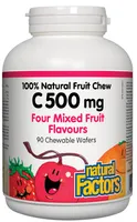 C 500 mg 100% Natural Fruit Chew, Four Mixed Flavours