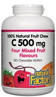 C 500 mg 100% Natural Fruit Chew, Four Mixed Flavours