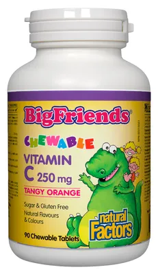 Chewable Vitamin C 250 mg, Tangy Orange, Big Friends®