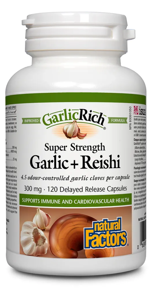 Super Strength Garlic + Reishi 300 mg, Rich Super Strength Concentrates