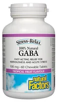 100% Natural GABA 100 mg, Tropical Fruit Flavour, Stress-Relax®