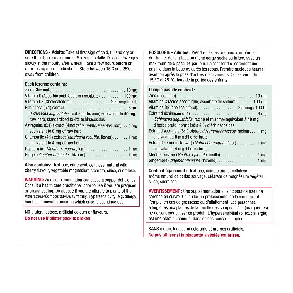 Zinc with Echinacea, Vitamin C+D - Wild Cherry