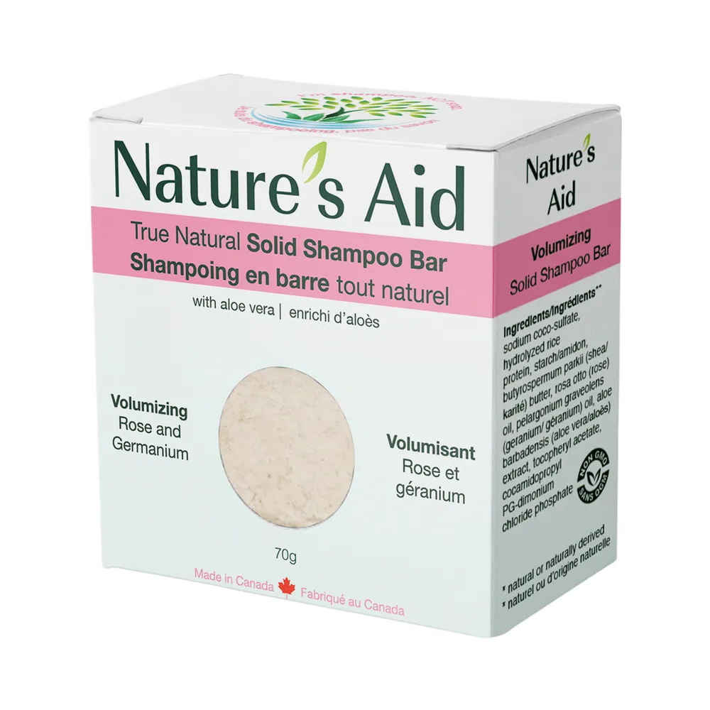 Volumizing Solid Shampoo Bar with Rose & Geranium