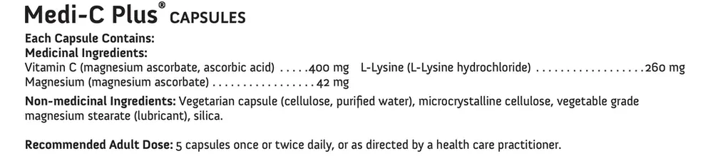 Medi-C Plus with Magnesium - Capsules