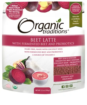 Organic Beet Latte with Fermented Beets & Probiotics