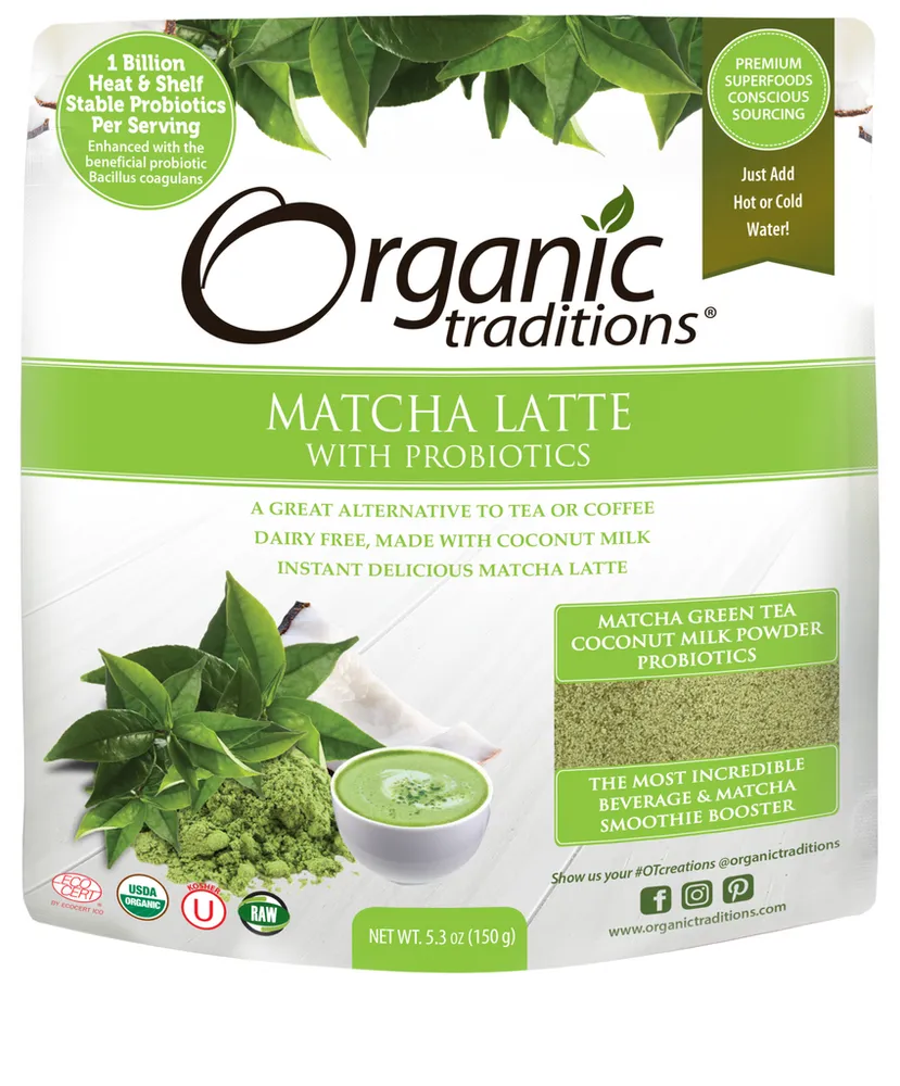 Organic Matcha Latte with Probiotics