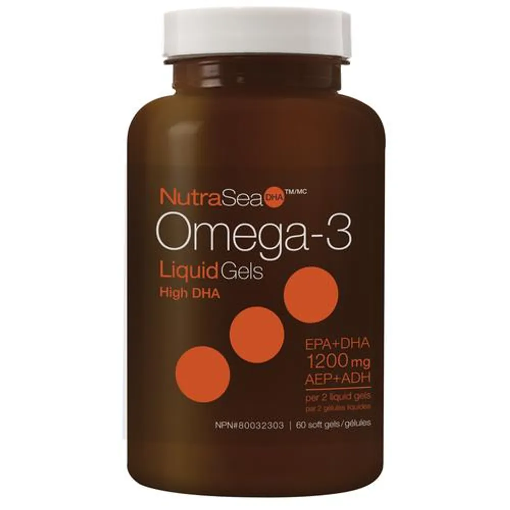 NutraSea Omega-3 DHA Liquid Gels, Fresh Mint