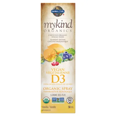 mykind Organics - Vegan D3 Organic Spray - Vanilla